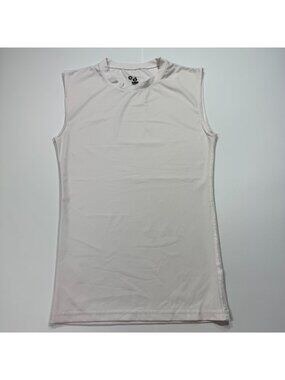 Badger Tank Top Women's M White Performance Workout Athletic Activewear Running